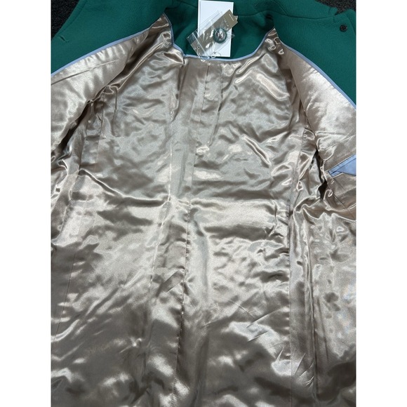 New J. Crew Italian Double Cloth Coat Womens 0 Kelly Green Wool Salon Italy - Picture 14 of 15